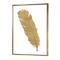 Designart - Glam pure Gold Feather II - Glam Canvas in Gold Frame